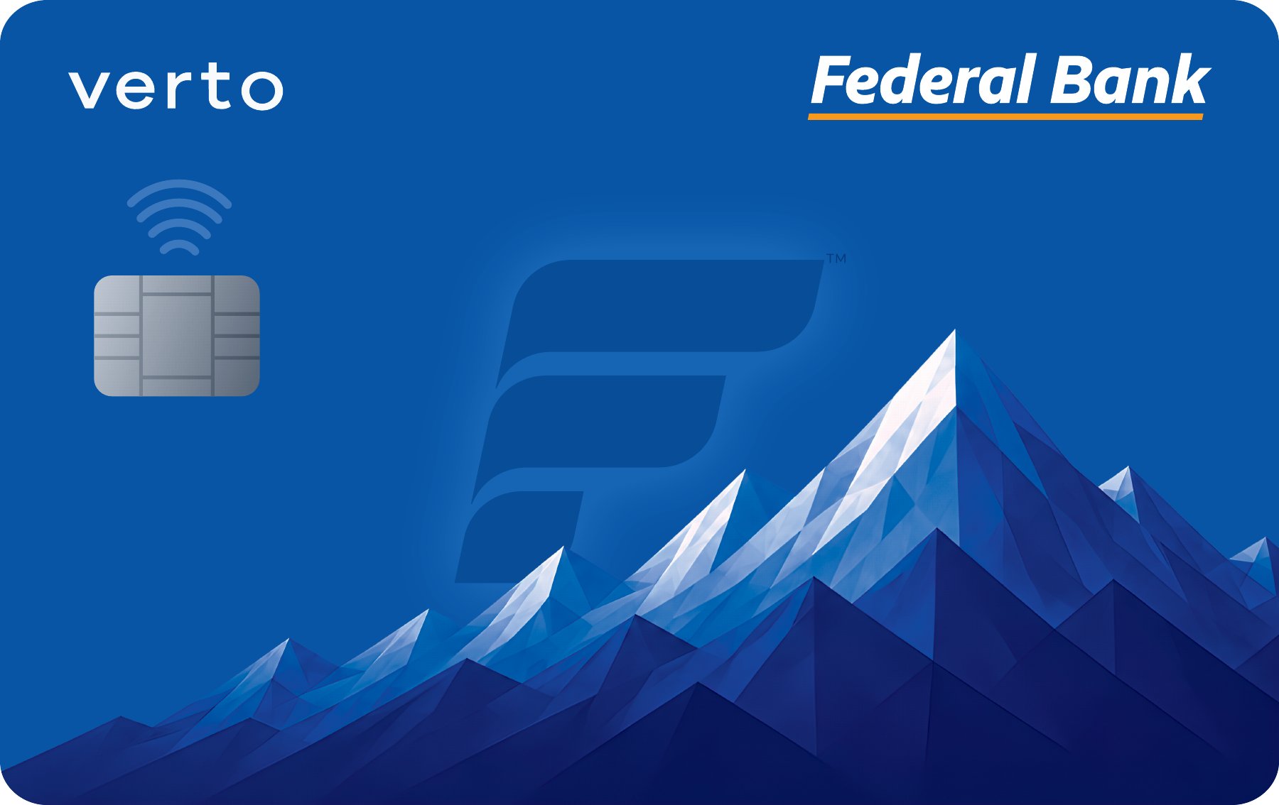 Front of the Verto Debit Card by Federal Bank